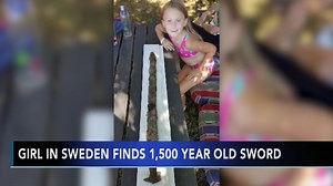 Swedish girl pulls out pre-Viking era sword from lake