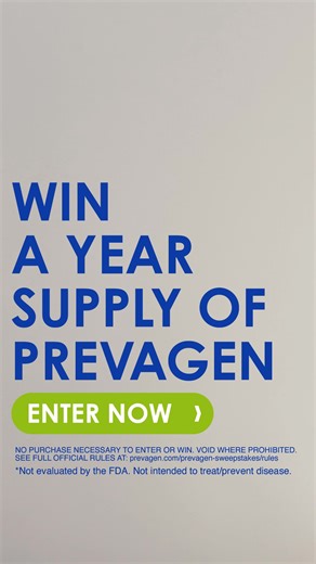 Enter for your chance to WIN a One Year Supply of Prevagen Extra Strength! Each month, Sweepstakes entrants will enter for a chance to win a one (1) year supply (consisting of 12, 30-count bottles) of Prevagen Extra Strength Capsules dietary supplement (approximate retail value of $719.40) (“Prize”). A total of twelve (12) Prizes will be awarded during 2025, one Prize per Entry Period for a Total Approximate Retail Value of $8,632.80. The chances of winning a Prize will depend on the number of q
