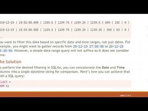 How to Filter SQLite Data by Date and Time in Different Columns
