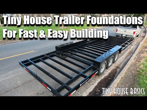 28ft x 9ft wide Tiny House Trailer Foundation for Fast & Easy Building