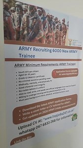 Application for amry:: https://topjobs247.co.za/blog/2026/01/20/south-african-army-application-forms-2026-how-to-apply/ For more information WhatsApp 0676833268 | SA Army Application form