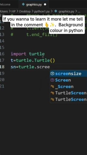 background colour in python graphics..