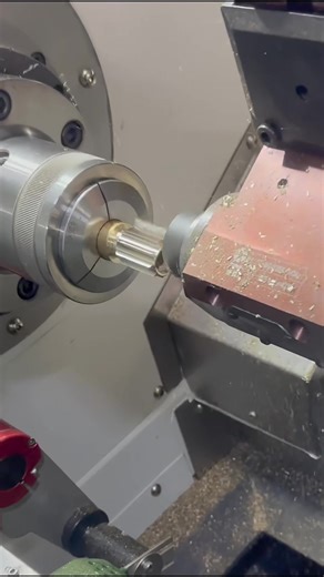 Turning and milling compound - brass processing ! #cnc #cncmachining #machining #cncmilling #cncturning