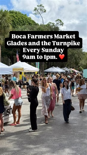 Boca Raton Farmers Market | Sundays on Instagram: "🌞✨ Every Sunday is community day at the @boca.farmers.market! ✨🌞 🧘‍♀️ Join us at 9:30 AM for FREE Community Yoga — the perfect way to start your Sunday with good vibes and fresh air. 🥕 With 75 amazing vendors, we’re bringing love and local goodness to Boca every week, all year round! 💚 🍓 Fresh fruits & veggies (8+ produce tents!) 🌱 Organic microgreens 🍫 Vegan + artisanal chocolates 🌸 Local flowers 🥯 Fresh breads (regular & gluten-free)