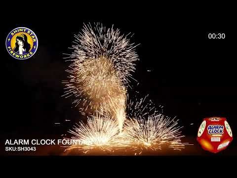 SH3043 ALARM CLOCK FOUNTAIN--SHINY STAR FIREWORKS