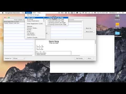 Songsheet Generator Basics Demonstration