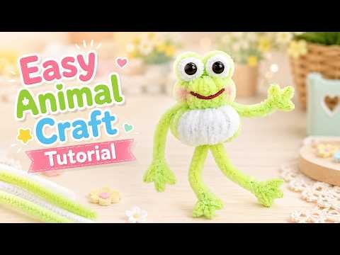 🐸 How to Make a Cute Frog in 5 Minutes | Easy Animal Craft Tutorial