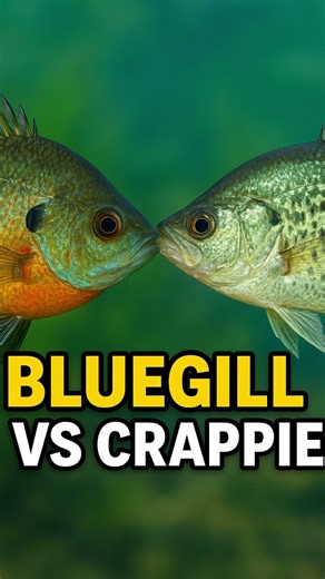 Bluegill VS Crappie..Which One is the King of Panfish 👑🐟 #shorts #fishing