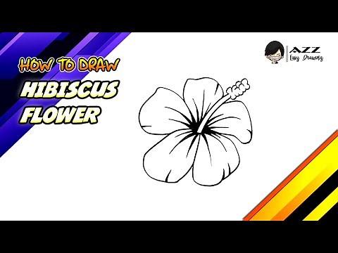 How to draw Hibiscus Flower step by step
