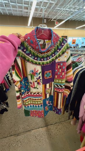 The thrift fairy-godmother 🧚🏽‍♀️ 🛒 ♻️ on Instagram: "Me 🤝 thrifting funky sweaters ✨ NEW COLLECTION JUST WENT LIVE ON THE SITE 🥰🌈 #thriftwithme #thrifting #thriftedootd #y2k #grandpasweater #vintage #antique #thriftedvintage #thriftingvintage #thriftedit #thrifthaul #graphictee #bandtee #vintagesweater #thriftedhome #thrifteddecor #thriftedootd #goodwill #goodwillbins #bins #grail #singlestitch #cottegecore #thriftfit #stylebundle #stylebox #curatedcollection #nostalgia"