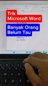 16K views · 280 reactions | Trik Microsoft Word Yang Sangat Bermanfaat di Kerjaan #microsoftword #belajarmicrosoftword #belajarlaptop #tips #trik #tutorial #belajarngetik #belajarlaptop #belajarwindows11 #belajarkomputer #tutorialkomputer #tranding #viral #reelsviral #shortcutkey @penggemar berat SEMUA ORANG | Panglima Tutorial | Facebook