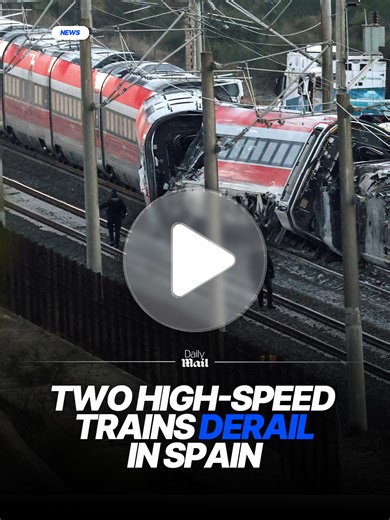 At least 39 people have been killed and dozens are seriously injured after two high-speed trains derailed in Spain's worst rail crash in more than a decade. The crash happened in Adamuz, near the city of Córdoba, at around 6.40pm local time on Sunday when one train derailed and crossed over onto another track, with a second ploughing into the wreckage. The trains - one travelling from Málaga to Madrid, the other from Madrid to Huelva and running on an adjacent line - both overturned as they trav