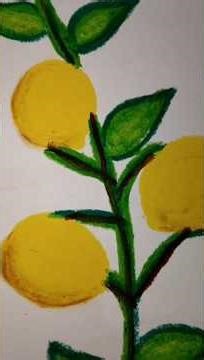 Oil Pastel Drawing for Beginners | Step-by-Step Lemon Drawing 🍋#shortsvideo #views