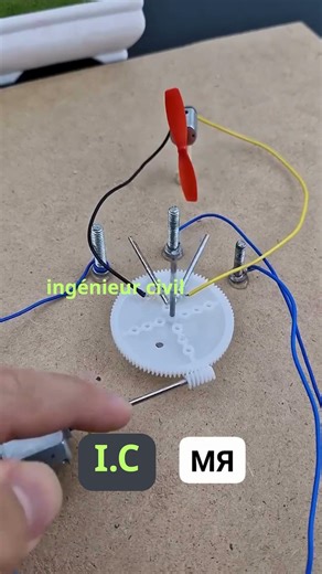 Amazing DIY Mechanical Gear Switch System! ⚙️ DC Motor Science Project