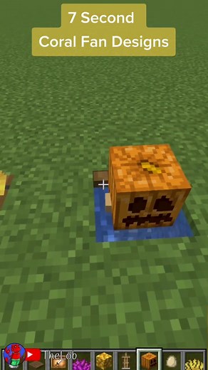 Coral Fan Designs. #minecraft #7seconds #minecraftbuilding #minecrafthacks #minecrafttutorials