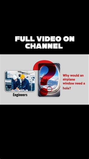 Why airplane Windows have a tiny hole #airplane