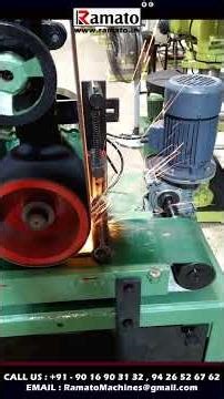 Ramato Auto Belt Grinder Conveyor Type | Manufacturer Rajkot, Gujarat India | Rajlaxmi Machine Tools