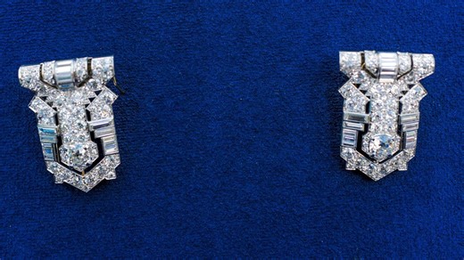 Cartier Diamond Dress Clips, ca. 1930