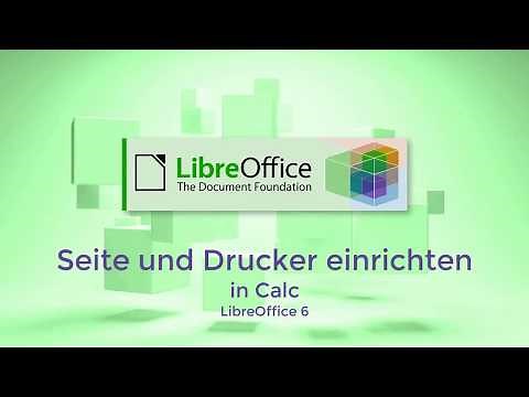 Seite und Drucker einrichten in Calc - LibreOffice 6 (German/Deutsch)