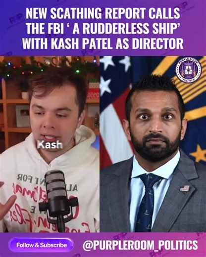 A new, scathing report based on accounts from 24 active-duty and retired agents describes the FBI as a “rudderless ship” under the leadership of Director Kash Patel and his deputy, Dan Bongino. The report, which is due to be presented to the House and Senate Judiciary Committees, details a “troubling picture” of a chronically underperforming agency. Key criticisms from the report include: Lack of Experience: Agents state that Patel, who has no prior experience as an FBI agent, is “in over his he