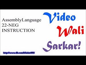 Assembly Language Tutorial Urdu Hindi No 22 - NEG Instruction