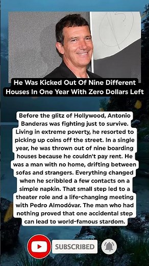 The Secret Homeless Past Of Antonio Banderas Finally Revealed