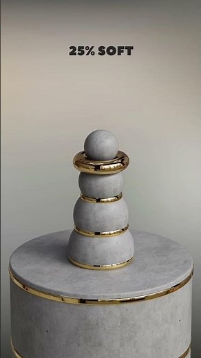 0% vs 100% Ring insertion 3d soft body simulation in cinema4d #meshless #fluidsim #meshpoint #mesh