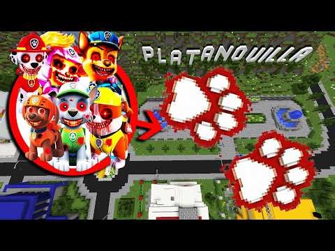 ENCONTRAMOS UNAS PISADAS GIGANTES DE LA PAW PATROL.EXE EN MINECRAFT 😱