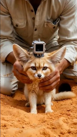 Exploring a Fennec Fox Sand Burrow 📡🦊 #biology #science #naturedocumentary