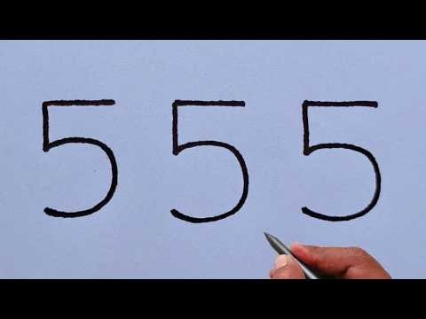 How to Draw a Jeep from Number 55 | Easy Number Drawing Trick
