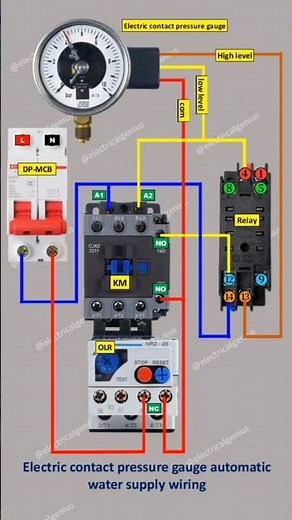 Automatic water pumps start and stop control wiring | pump control | water pump automation