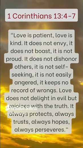♱ 1 Corinthians 13:4-7 (NIV): ♱