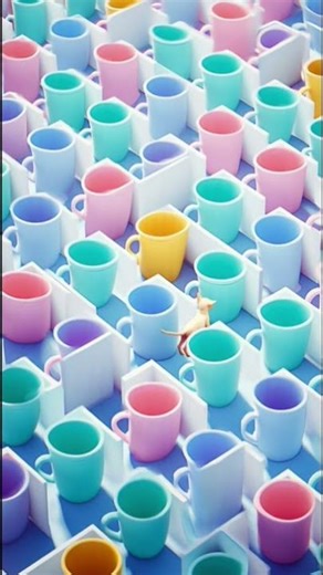 “Tiny Cat Navigates a Cup Maze… and Wins! 😹🥤✨”#KittenMaze #CatVsCups #CutePets #FunnyCatVideo