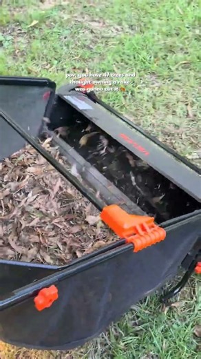 Lawn sweeper for large yards with lots of leaves pine cones and fall yard debris