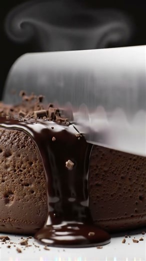 Slicing a Molten Lava Cake in Ultra Realistic Slow Motion 🍫🔥 | Satisfying ASMR