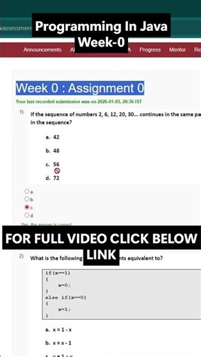NPTEL Programming in Java Week 0 Assignment Answers | noc26-cs36