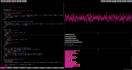 来听听代码编制的音乐吧~Sonic Pi