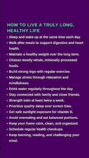 How to Live a Truly Long, Healthy Life