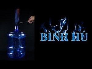 Burning ethanol (C2H5OH) in a container. Whistling bottle