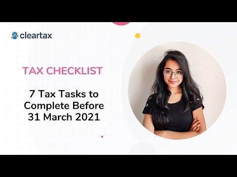 TAX CHECKLIST | 7 Tax Tasks to Complete Before 31 March 2021