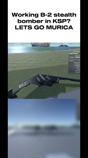 Working B-2 stealth bomber in KSP powered by kOS #ksp #kerbalspaceprogram #military #b2 #memes