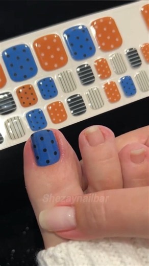 Trendy Foot Nail Stickers Tutorial 🔥 Perfect Pedicure Nail Design