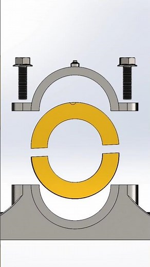 solidworks new design, Journal bearing design. #3danimation #mechanical #bearing