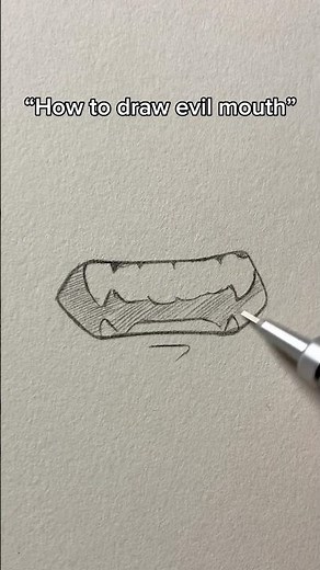 How to draw evil mouth