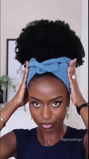 Scarves and High Puffs are Definitely A FAV #headscarf