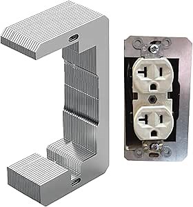 SevenUncles 20pcs Wall Plate Spacers for Electrical Box Loose Outlet Fix - Thicker Metal Outlet Shims