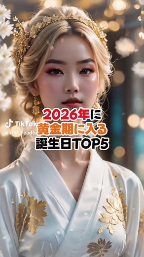 2026年に黄金期に入る誕生日TOP5🌈 コメント欄であなたの誕生日と願いを唱えてみてくださいね✨ 第1位は… 「6日・19日・31日」 #誕生日占い #スピリチュアル #ランキング #運気上昇 #開運