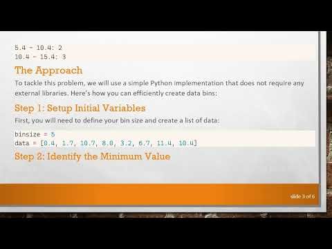 Creating Data Bins in Python