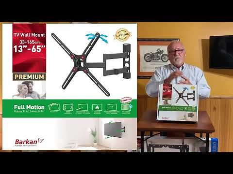 Meet Barkan Full Motion TV Wall Mount for Screen Sizes 13"-65"