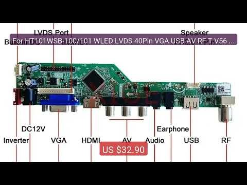 For HT101WSB-100/101 WLED LVDS 40Pin VGA USB AV RF T.V56 Displ... — Best Buy 2026 | Great Quality!